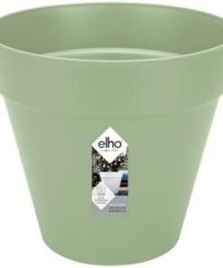 Elho Loft Urban Rond 30 Pot de Fleurs Extérieur - Plastique 100% Recyclé - Ø 28.5 x H 26 cm Vert Pistache