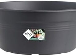 Elho Green Basics Coupe 27 - Pot de Fleurs Extérieur Ø27xH11.4cm Noir
