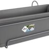 Elho Barcelona Allin1 50 Planteur Balcon Extérieur - Plastique 100% Recyclé - Ø 49.5 x H 18.5 cm Noir/Anthracite