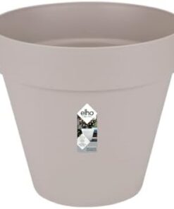 Elho Loft Urban Rond 40 Pot de Fleurs Extérieur Plastique 100% Recyclé Ø38.5xH35.3cm Gris