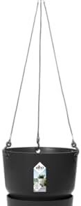 Elho Greenville Suspension 24 - Pot Suspendu 100% Recyclé pour Balcon & Extérieur - Ø 2|5 x H 20.5 cm