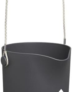 Elho B.for Swing 18 Pot de Fleurs Intérieur - 100% Plastique Recyclé - Ø18 x H16.5 cm Noir/Anthracite