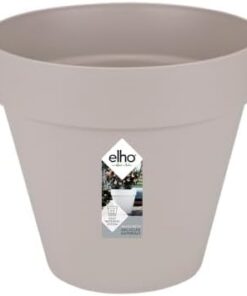 Elho Loft Urban Rond 30 - Pot de Fleurs Extérieur Plastique 100% Recyclé - Ø 28.5 x H 26 cm Gris