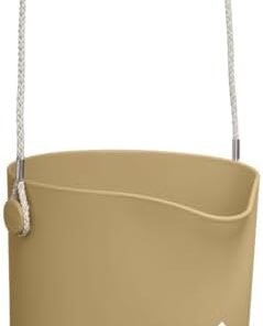 Elho B.for Swing 18 Pot de Fleurs Intérieur Plastique 100% Recyclé Ø18xH16.5cm Beige Sable Doré