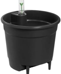 Elho Insert Auto-Arrosage 24 - 100% Plastique Recyclé - Ø 2|7 x H 2|2 cm Noir pour Intérieur