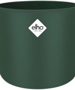 Elho B.for Soft Rond 14 Pot de Fleurs Intérieur - 100% Plastique Recyclé - Ø 1|8 x H 1|5 cm Vert Leaf Green