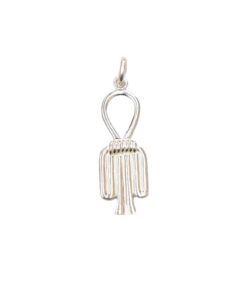 TYET Noeud d'ISIS Amulette de Protection en Argent Sterling 925 pour Femmes Enceintes et Enfants - 35 mm Long 10 mm Larg