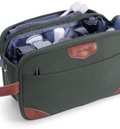 ECOHUB Trousse de Toilette Homme Voyage Imperméable Multi-Compartiments Vert