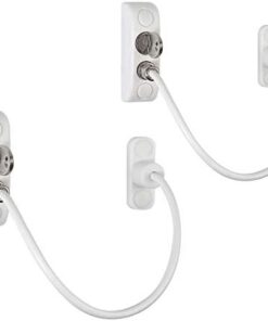 Neoteck Restricteur Fenêtre Sécurité Enfant Câble ABS 2pcs Blanc