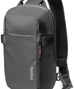 Tomtoc Sac à Bandoulière EDC Compact pour MacBook Air 13" M3 & Pro 14" M4, Résistant à l'Eau