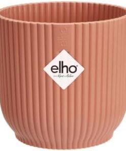 Elho Vibes Fold Rond Mini 9 - Pot De Fleurs Intérieur 100% Recyclé - Ø 9.3 x H 8.8 cm Rose Poudré