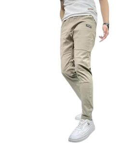 Vogany Pantalon Cargo Homme Élastique Multipoche 44 Kaki
