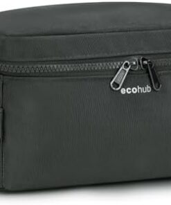 ECOHUB Trousse de Toilette Imperméable Voyage avec Poches Humides et Sèches, Gris Vert