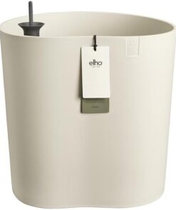 Elho Eden Aquacare Pot de Fleur - 100% Plastique Recyclé - Ø 38 x H 43 cm Medium 40 Blanc