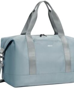 ECOHUB Sac de Voyage Pliable 30L Bagage Cabine 45x36x20 Easyjet à Main avec Poche Humide Amovible (Gris)