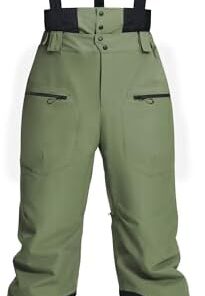 Pioneer Camp Pantalon de Ski Baggy Imperméable 15 000 mm – Pour Homme Neige Profonde Snowboard – Respirant 7000 g/m² Bre