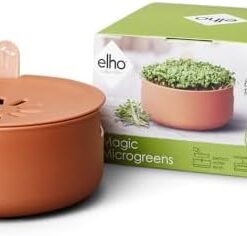 Elho Magic Microgreens - Pot pour Culture & Récolte Microgreens - Ø 16.8 x 7.1 cm Marron Terra Caramel
