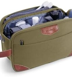 ECOHUB Trousse de Toilette Homme Voyage Imperméable Multi-Compartiments Grande Ouverture Jaune