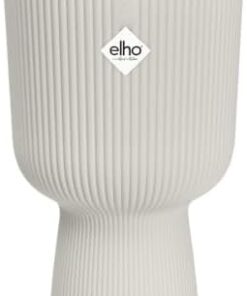 Elho Vibes Fold Coupe 14 Pot de Fleurs Intérieur 100% Recyclé Ø1|9 x H21cm Blanc