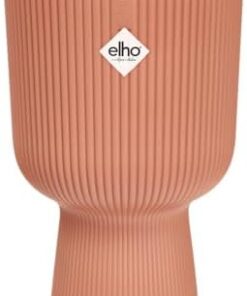 Elho Vibes Fold Coupe 14 Pot De Fleurs Intérieur - Plastique 100% Recyclé - Ø 1|9 x H 21 cm Rose Poudré