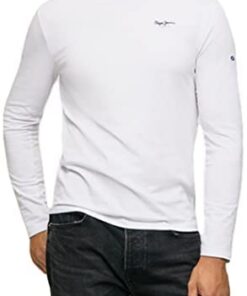 Pepe Jeans T-Shirt Homme Mode Élégante pour Hommes en Coton Organic 3XL Blanc Réf:3456 Chic et Confortable Vêtement de J