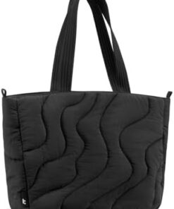 tomtoc Puffer Tote Bag Pour MacBook 15-16" 13,5L - Sac Cabas Femme Léger pour Travail, Voyages et Shopping