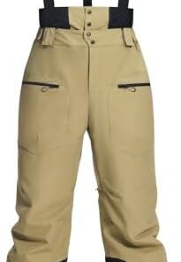 Pioneer Camp Pantalon de Ski Baggy Imperméable 15 000 mm Respirant 7000 g/m² – Pour Homme Neige Profonde Snowboard