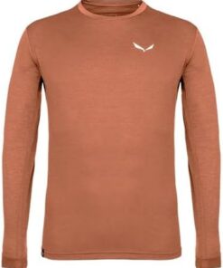 Salewa Puez Dry Tee Homme Taille L - Séchage Rapide Mélange Marron Bombay pour Randonnée
