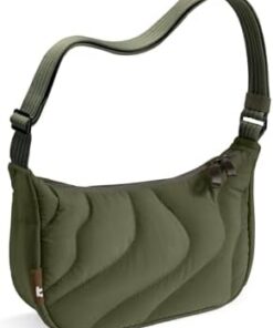tomtoc T34 Sac Bandoulière Femme Matelassé en Nylon Recyclé, Puffer Voyage avec Poches Intérieures et Bandoulière Réglab