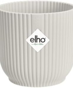 Elho Vibes Fold Rond Mini 9 - Pot de Fleurs Intérieur 100% Recyclé - Ø 9.3 x H 8.8 cm Blanc