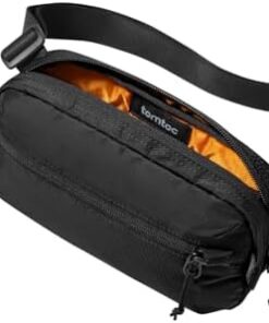 tomtoc 1,5L Sac Bandoulière RFID Léger Imperméable Sling Bag Noir