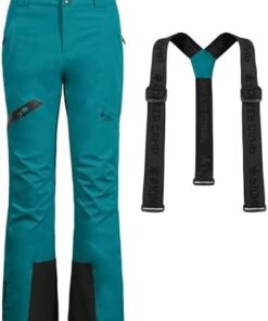 Pioneer Camp Pantalon Ski Femme Imperméable Chaud avec Bretelles Neige Snowboard Hiver