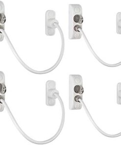 Neoteck Restricteur Fenêtre Bébé 4pcs Sécurité Enfant Porte Placard ABS Blanc