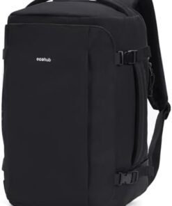 ECOHUB Sac à Dos Cabine Avion 45x36x20 EasyJet 40x20x25 Ryanair – Léger PET Recyclé Ordinateur Portable
