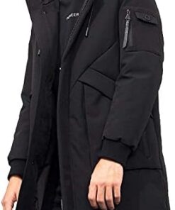 Parkas d'Hiver Imperméables à Capuche Coupe-Vent pour Homme - Épais Rembourrés Longs