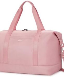 ECOHUB Sac Cabine 40x30x20 Ryanair 20L, Pliable Léger Imperméable avec Pochette Humide Amovible (Rose)