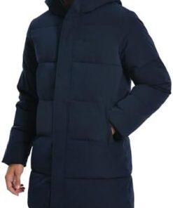 Pioneer Camp Doudoune Longue Homme Chaud Coupe-vent Imperméable Parka Hiver avec Capuche