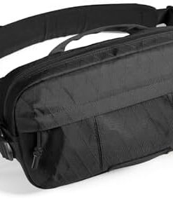 tomtoc X-pac Sling Bag 5.5L - Sac à Bandoulière Étanche Compatible Steam Deck/ROG Ally/Switch, Idéal Gaming Voyage (Noir