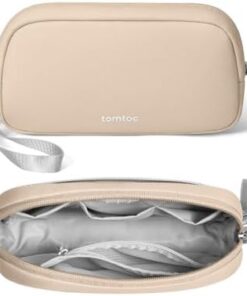tomtoc Sac Organisateur de Câbles Portable, Tech Pouch pour Powerbank et Téléphone Portable, Voyage Quotidien