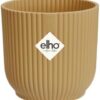 Elho Vibes Fold Rond Mini 7 Pot de Fleurs Intérieur - 100% Plastique Recyclé - Ø 7 x H 6.5 cm Jaune