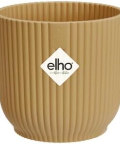 Elho Vibes Fold Pot de Fleurs Intérieur - 100% Plastique Recyclé - Mini Ø 9.3 cm Jaune