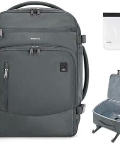 ECOHUB Bagage Cabine EasyJet 45x36x20 30L, Sac à Dos Voyage Avion 13 Poches Ordinateur 15.6" rPET Recyclé