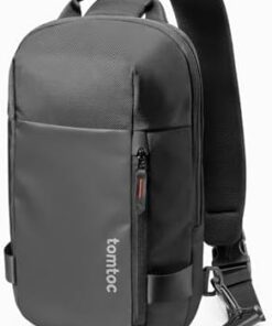 tomtoc Sac à Bandoulière Compact EDC pour Nintendo Switch OLED & iPad Pro 11" M4, Léger Résistant à l'Eau, Noir