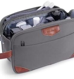 ECOHUB Trousse de Toilette Homme Voyage Imperméable Multi-Compartiments Gris
