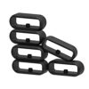 Garmin - Passants de bracelet de montre en silicone 22mm et 18mm, Noir, En caoutchouc | Fermeture de rechange | Lot de 6