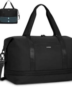 ECOHUB Sac de Voyage Femme Extensible Bagage Cabine 40x30x20 Recyclé 20L-28L
