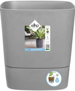 Elho Greensense Aqua Care Carré 30 - Pot Auto-Arrosage Intérieur Extérieur - Ø 29.5 x H 30.2 cm Gris Ciment