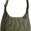 tomtoc T34 Sac Bandoulière Femme Matelassé Nylon Recyclé Puffer, Sac Voyage Épaule |5L 9L avec Bandoulière Réglable