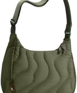 tomtoc T34 Sac Bandoulière Femme Matelassé Nylon Recyclé Puffer, Sac Voyage Épaule |5L 9L avec Bandoulière Réglable
