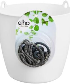 Elho Brussels Suspension 18 - Pot Suspendu Intérieur 100% Recyclé - Ø 18.3 x H 18 cm Blanc